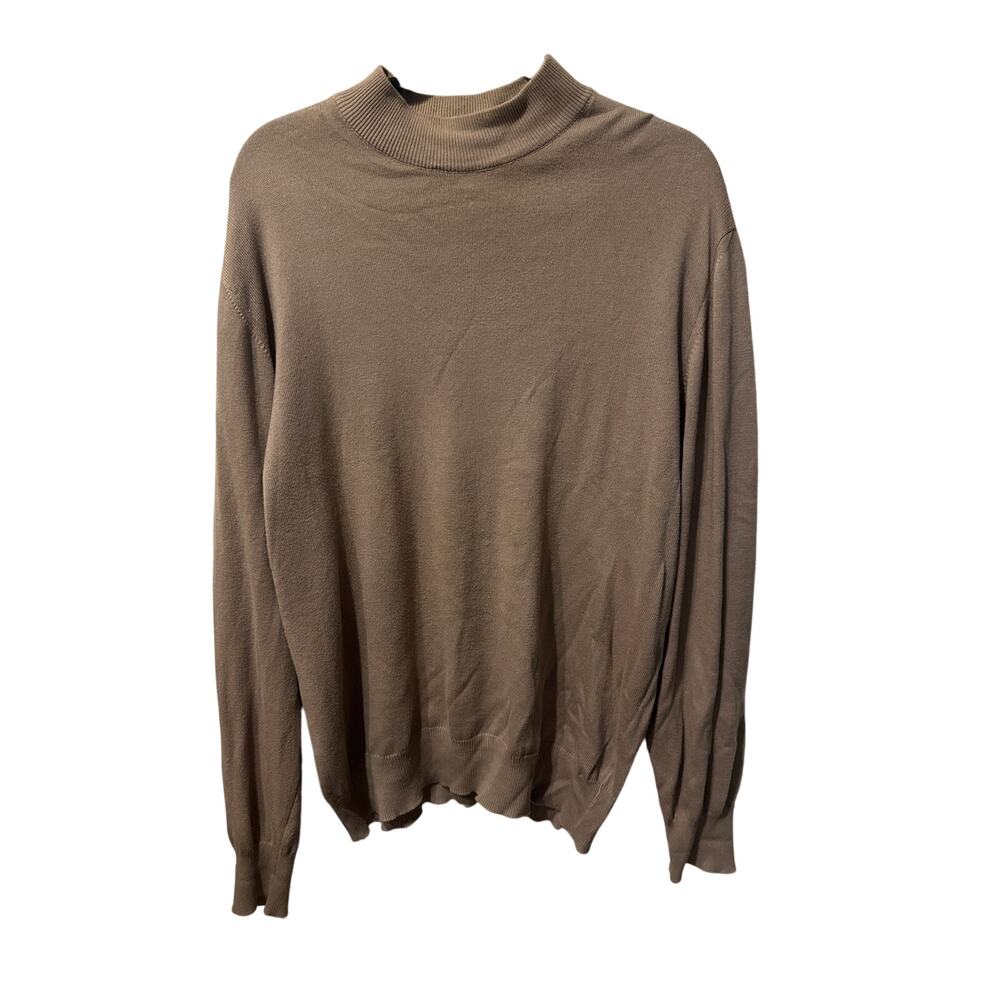 ⭐️ Men’s Lord & Taylor Beige Crew Neck Lightweight Sweater Size Large Preppy